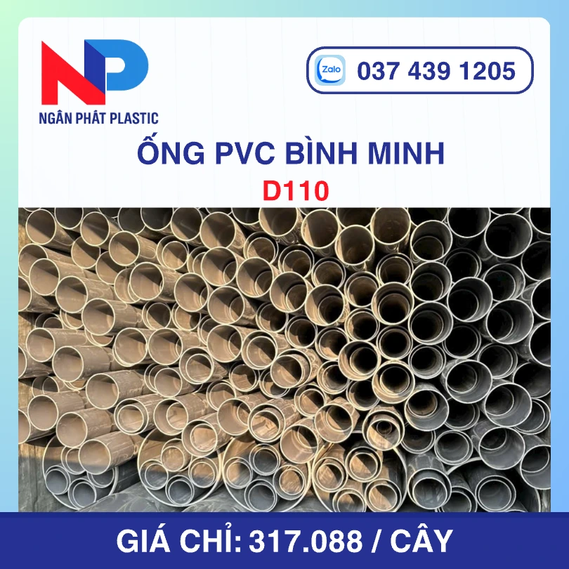 Ống Nhựa uPVC D110 Bình Minh